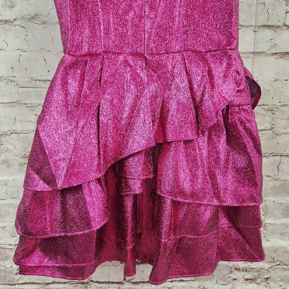 Katie May Elise Dress in Electric Pink & Mauve Size Small - Picture 9 of 14